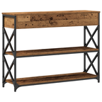 Mesa de Consola con cajón Madera vieja 100 x 28 x 75 cm