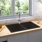 Lava-loiça de cozinha Bege 76 x 48 x 30 cm Quartzo e resina