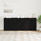 Aparador con cajón 3 pcs Roble Negro 180 x 30 x 70 cm