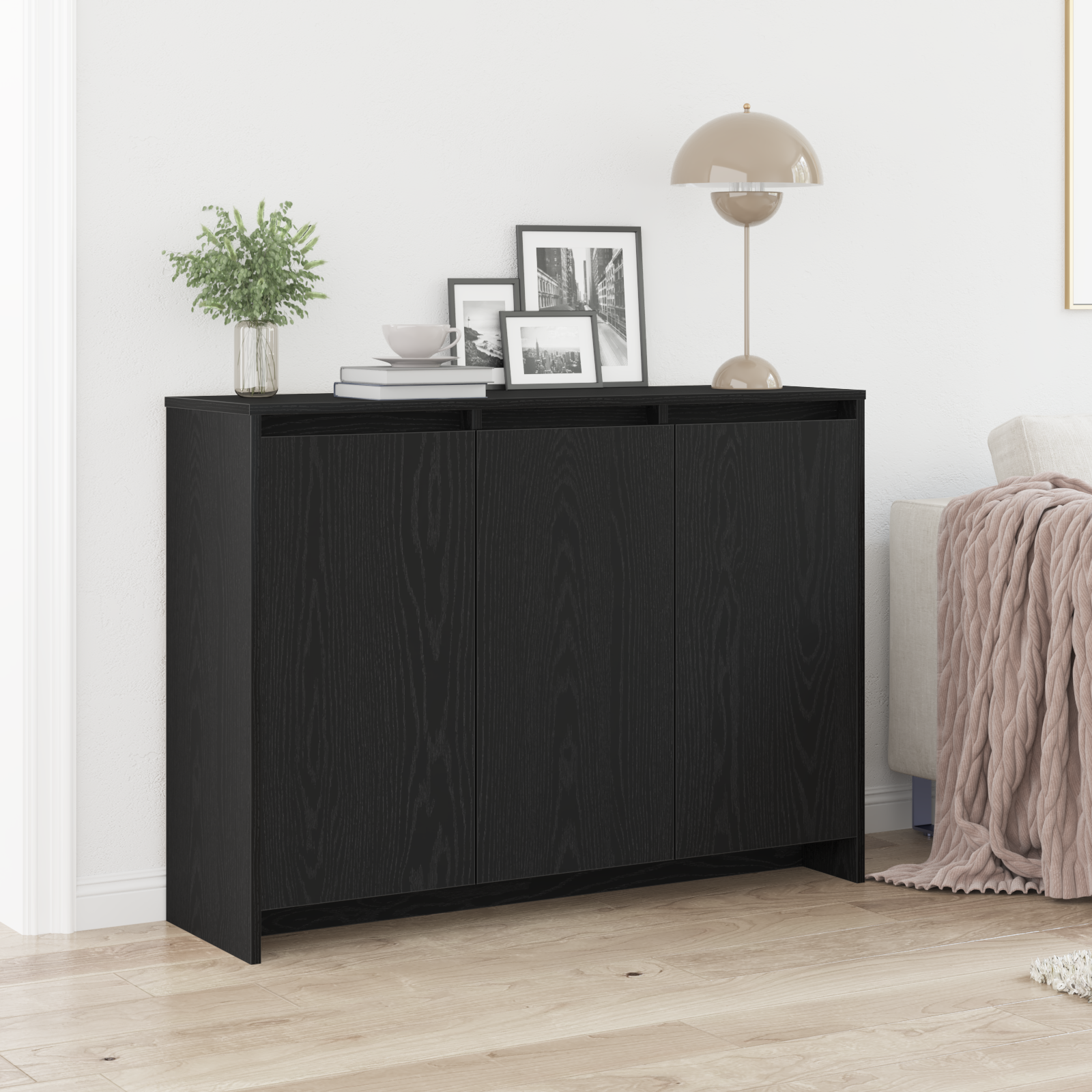 Aparador Negro 102 x 29.5 x 75 cm Madera de ingeniería