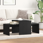 Mesas Nido Roble Negro 100 x 48 x 40 cm Madera de ingeniería