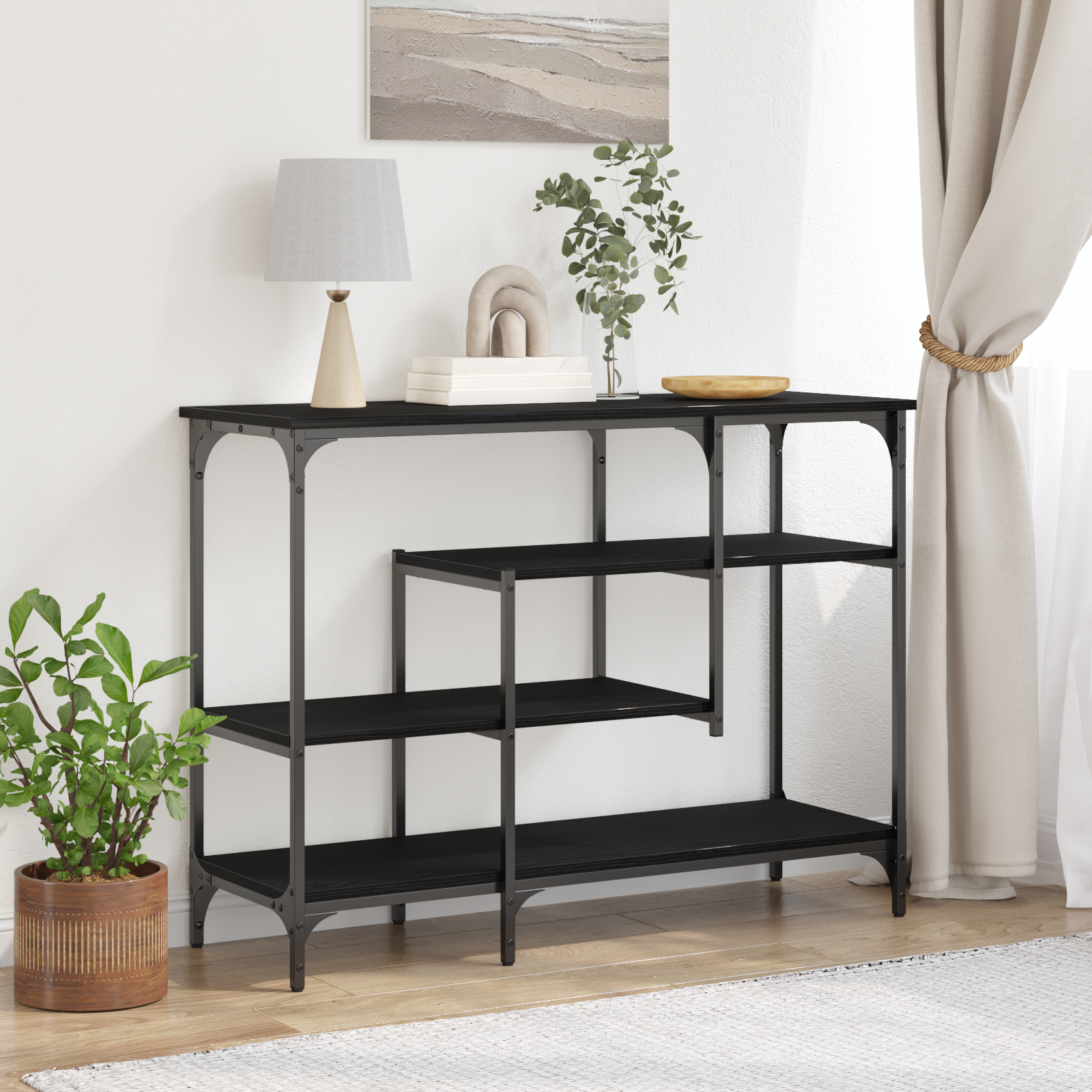 Console table with shelf Old wood 100 x 35 x 75 cm