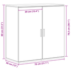 Aparador Madera vieja 79 x 38 x 80 cm Madera de ingeniería