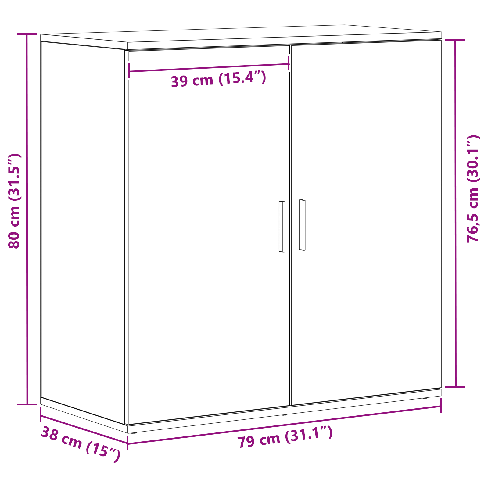 Aparador Madera vieja 79 x 38 x 80 cm Madera de ingeniería