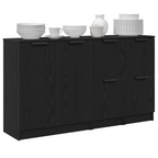 Aparador 3 pcs Roble Negro Madera de ingeniería