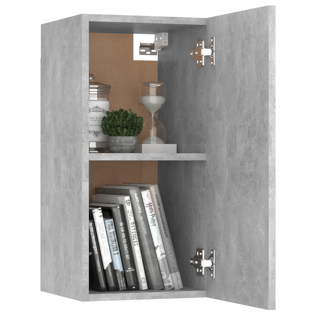 | Mueble para TV de Pared | 2 pcs Gris hormigón 30.5 x 30 x 60 cm
