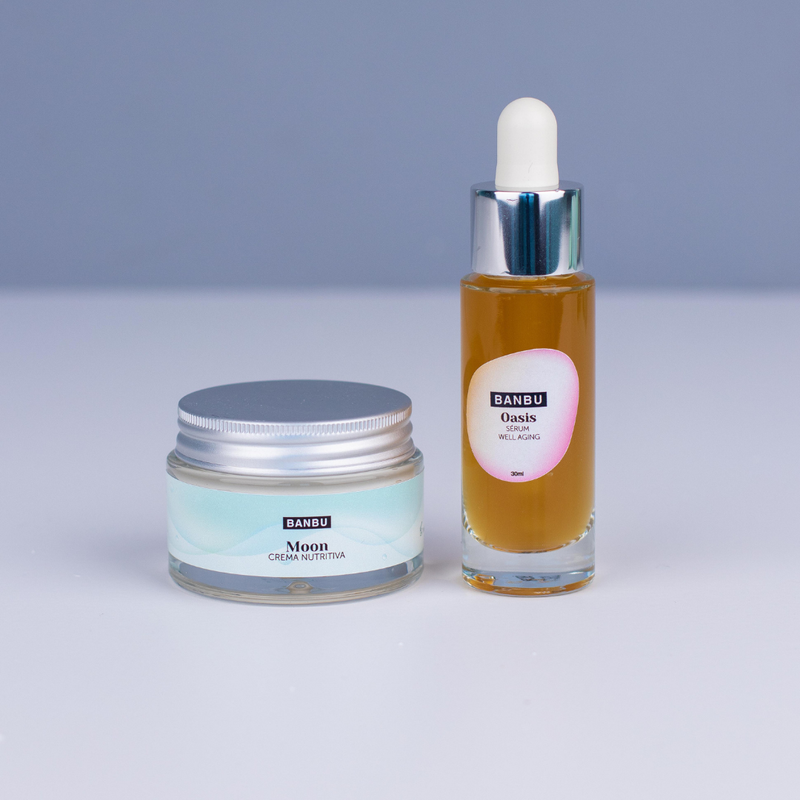 Rutina facial básica eco para piel madura con dos productos