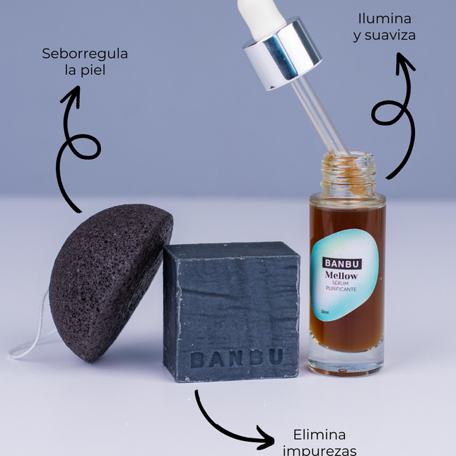 Rutina facial eco para piel acneica con 3 productos