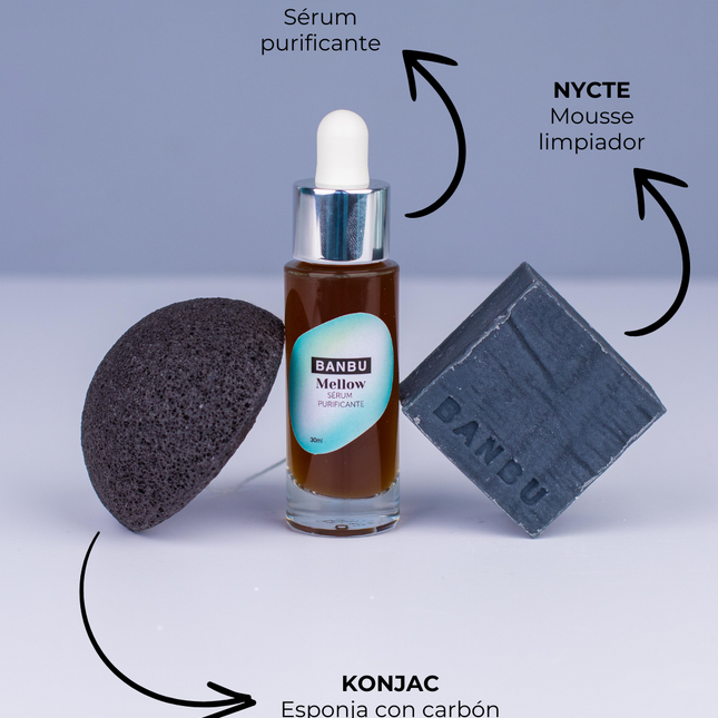 Rutina facial eco para piel acneica con 3 productos