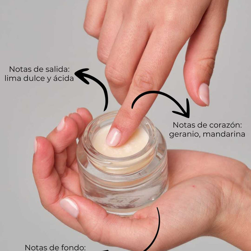 Perfume sólido | aroma cítrico de lima equilibrado