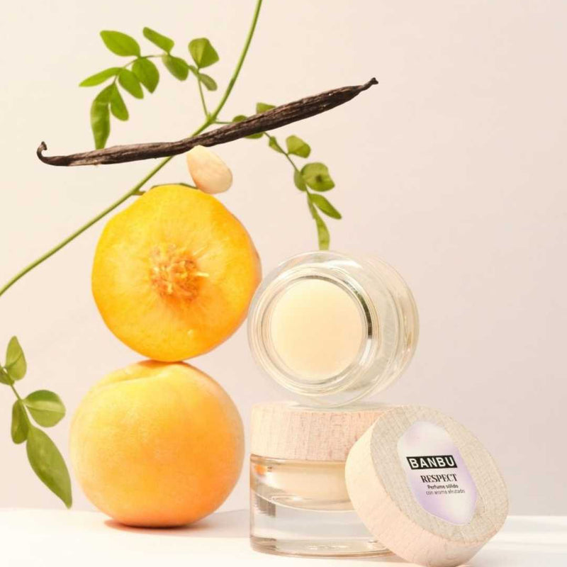 Perfume sólido afrutado melocotón y jazmín suave | eco