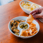 Round Triple Porcelain Snack Plate – Bowl Type