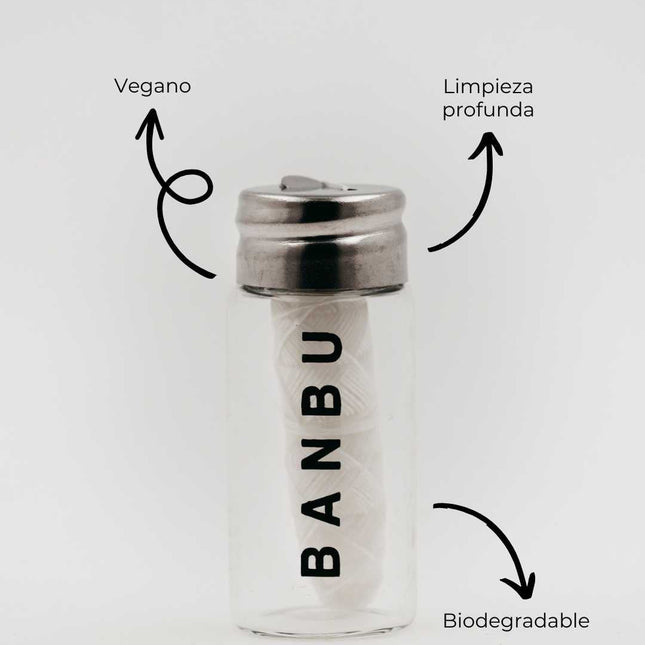 Hilo dental vegano biodegradable para higiene diaria | 30 m