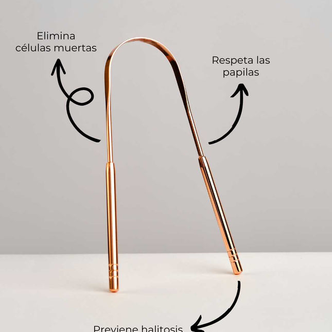 Raspador lingual para higiene bucal diaria en casa