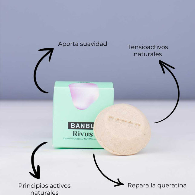 Champú sólido hidratante para pelo normal y seco suave