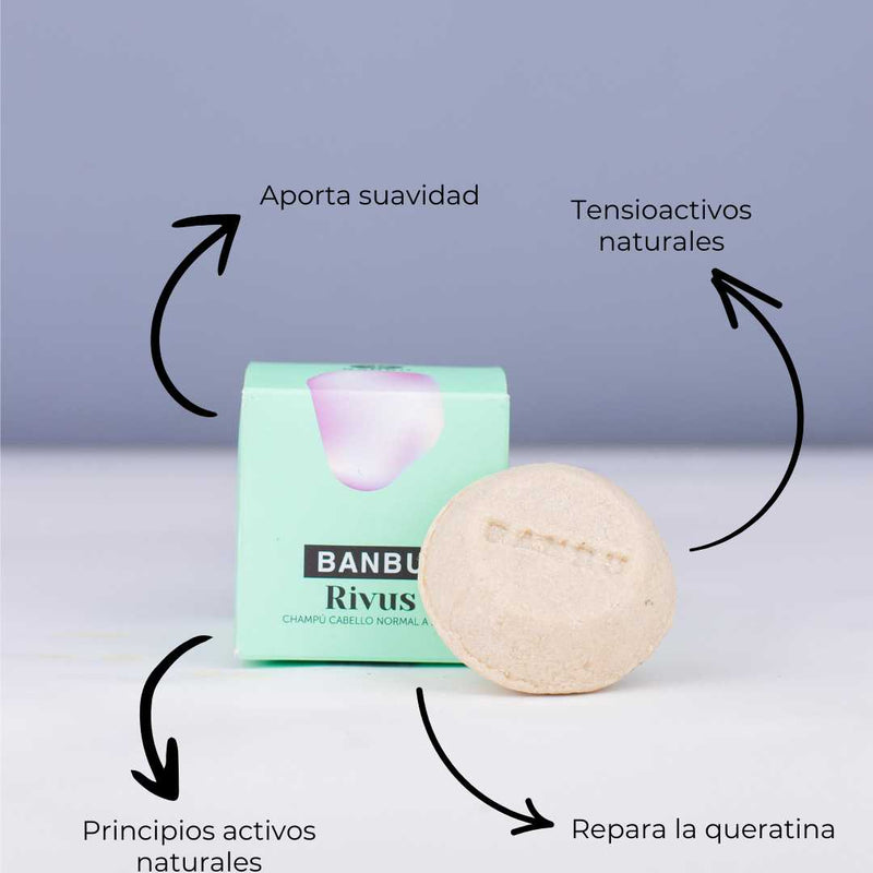 Champú sólido hidratante para pelo normal y seco suave