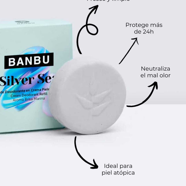 Desodorante crema ecológico recargable para piel sensible