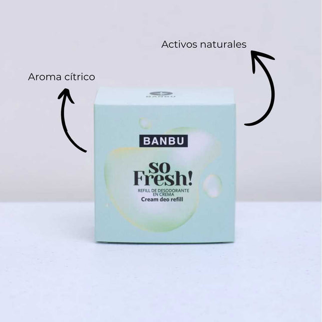 Desodorante crema natural recambio para diario | 24h