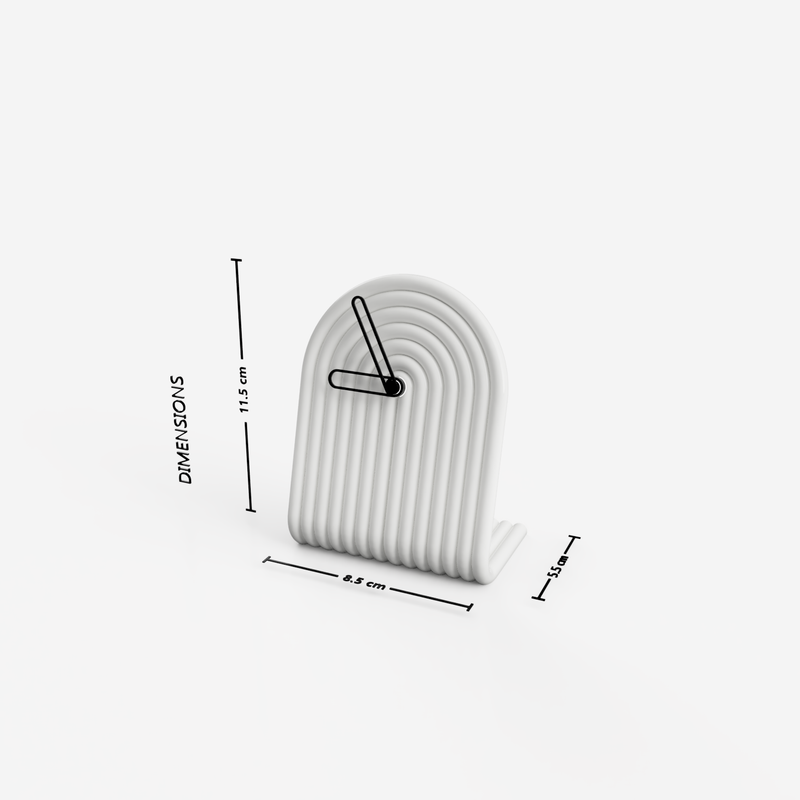 Reloj de Escritorio Estilo Bauhaus | Reloj de Arco Texturizado | Decoración Moderna y GeométricaRelojHome & Garden > Decor > Clocks
