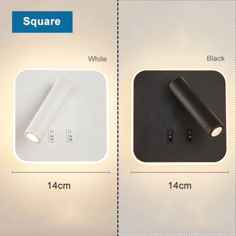 Lámparas de pared ajustable 350º con interruptorLámparas de pared