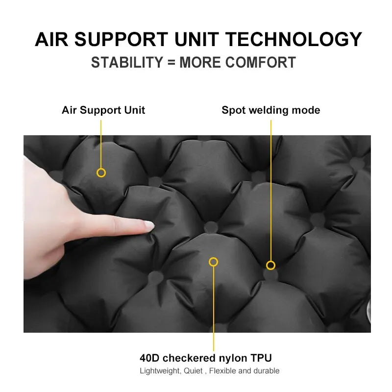 Cojín de camping inflable | Plegable 13 × 6 cm, inflado rápidoAsientosSporting Goods > Outdoor Recreation > Camping & Hiking > Camp Furniture > Air Mattress & Sleeping Pad Accessories