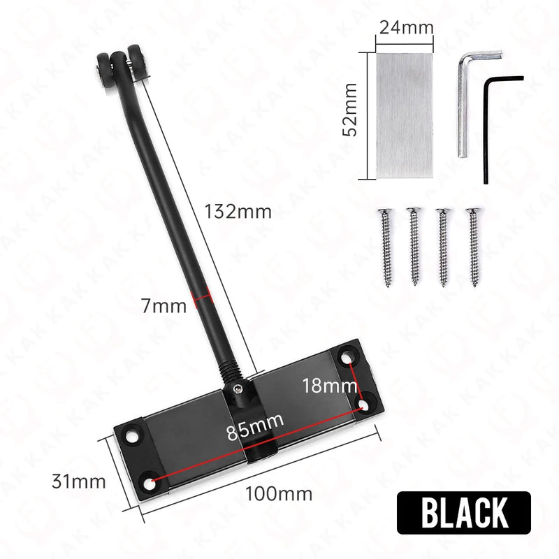 Dispositivo de cierre de puerta con resorte automático de acero inoxidablePestillos y cerradurasHardware > Building Materials > Door Hardware > Door Closers