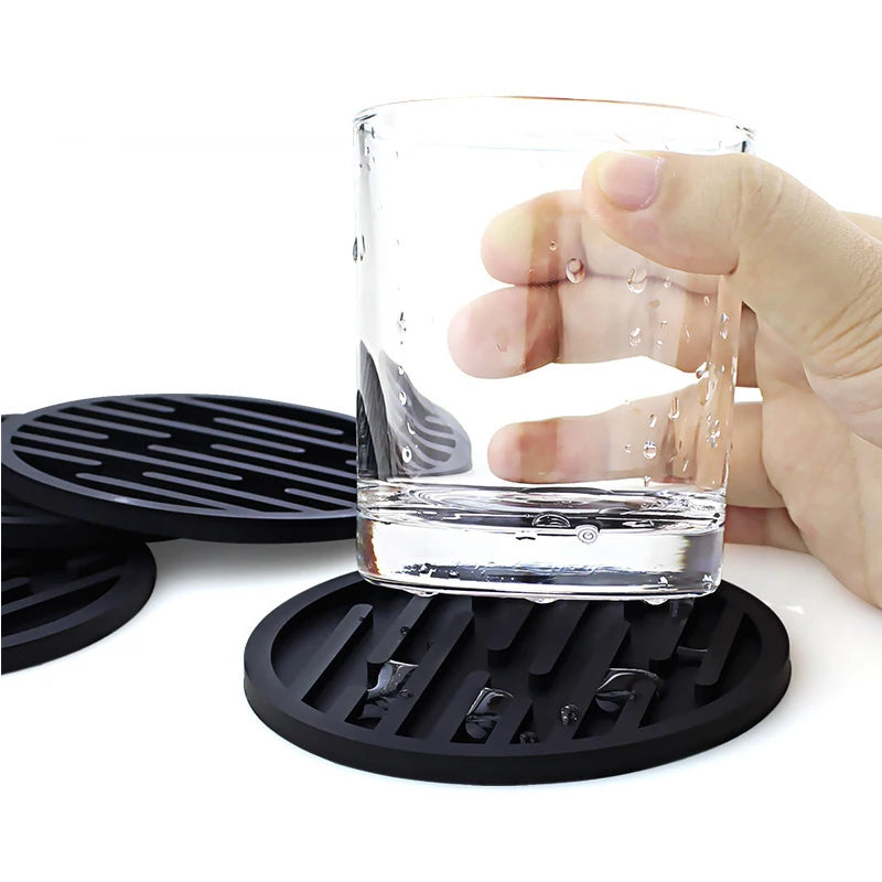Set de 4 posavasos redondos de silicona antideslizantes de 10 cmPosavasosHome & Garden > Kitchen & Dining > Barware > Coasters