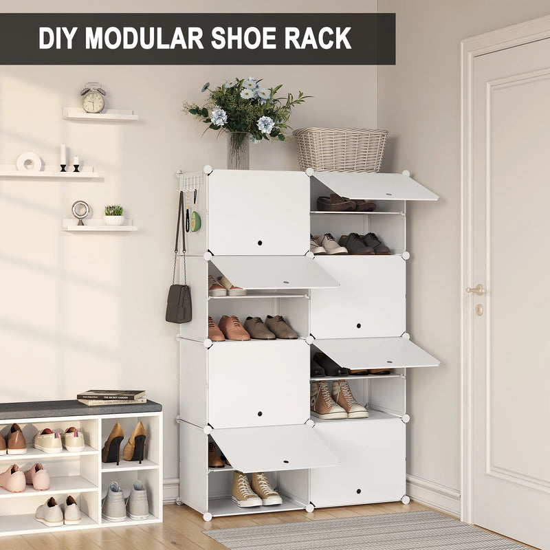 Zapatero con 8 compartimentos, organizador compactoZapaterosHome & Garden > Household Supplies > Storage & Organization > Clothing & Closet Storage > Shoe Racks & Organizers > Shoe Organizers