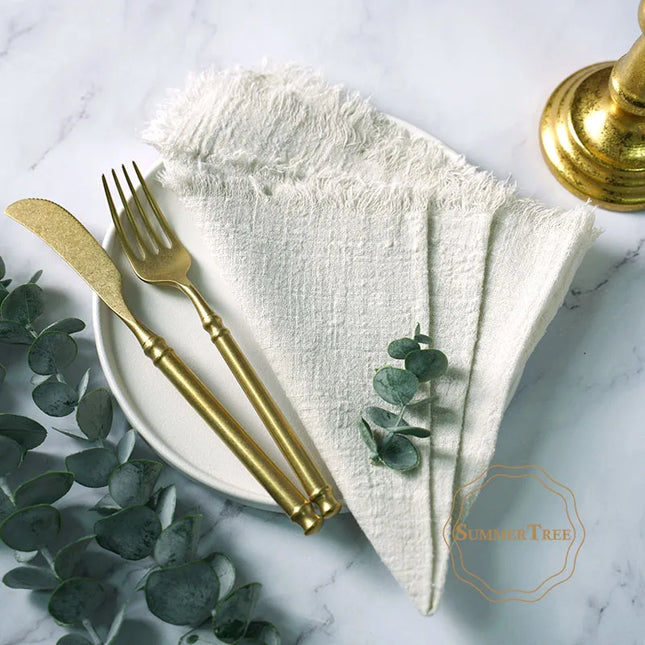 Rustic cloth napkins