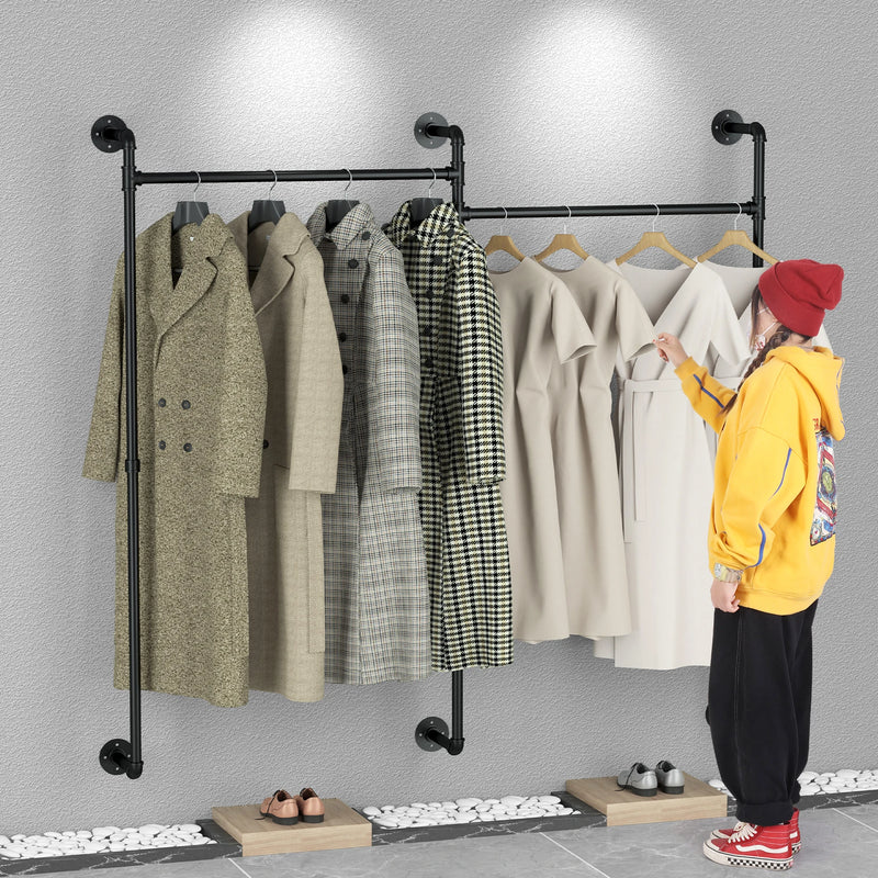 Barras de hierro para ropa estilo industrial montado en paredColgadoresHome & Garden > Household Supplies > Storage & Organization > Clothing & Closet Storage > Closet Organizers & Garment Racks > Garment Racks