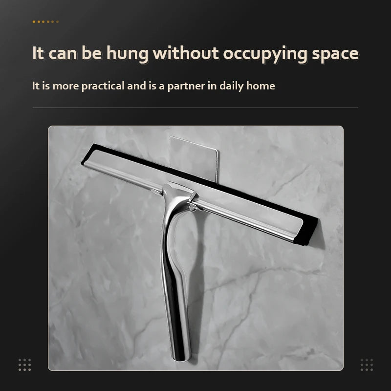 Limpiador de cristales y espejos 10" con hoja de silicona y mango de acero inoxidable con ganchoEscobillasHome & Garden > Household Supplies > Household Cleaning Supplies > Scrub Brushes