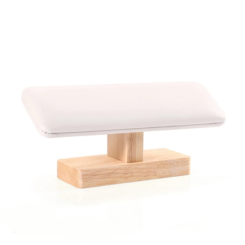 Soporte de cuero sintético con forma de T para pulserasJoyeros