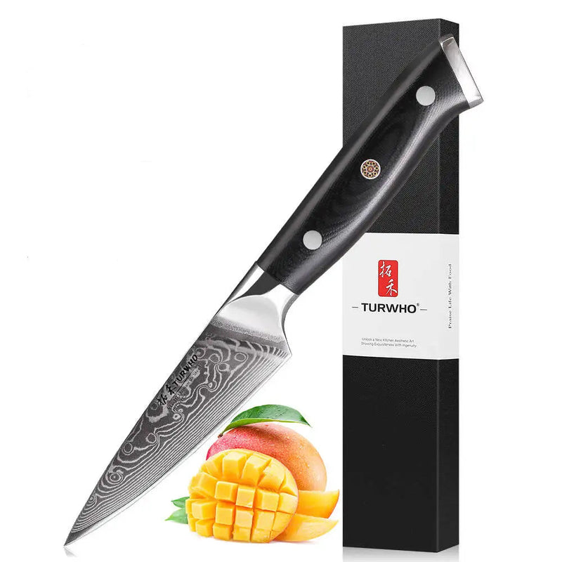 Cuchillo pelador de 3.5" de acero Damasco 67 capas con mango G10CuchillosHome & Garden > Kitchen & Dining > Kitchen Tools & Utensils > Kitchen Knives