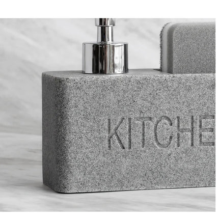 Hand soap dispenser with sponge holder