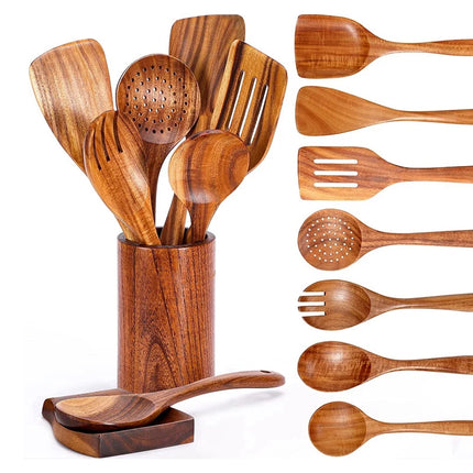 Ensemble de cuillères en bois pour cuisiner