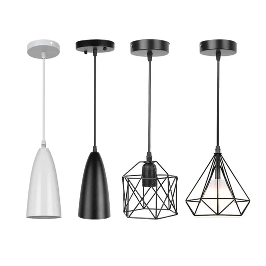 Lampe à suspension en métal de différents styles