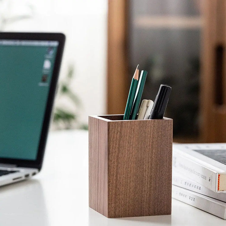 Geometric Wooden Pen Holders