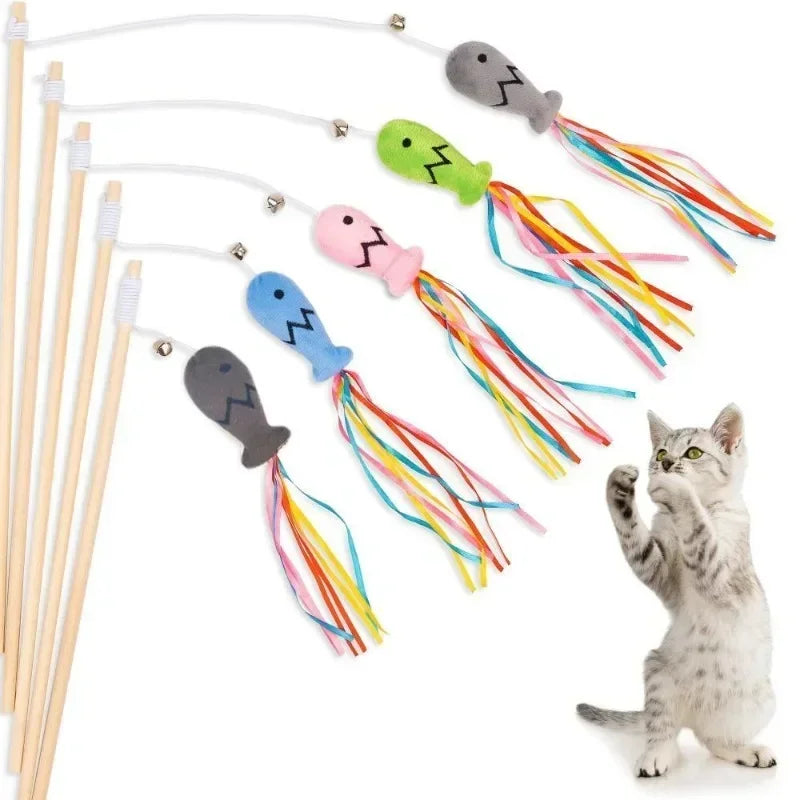 Varita con cuerda elástica con cascabelJuguetesAnimals & Pet Supplies > Pet Supplies > Cat Supplies > Cat Toys > Wands