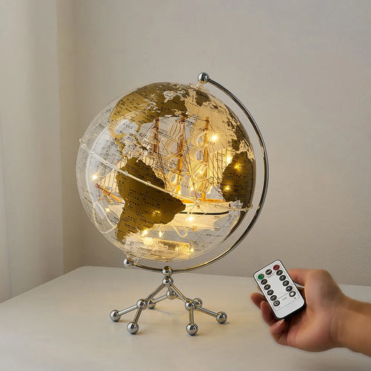 Globe avec éclairage et télécommande