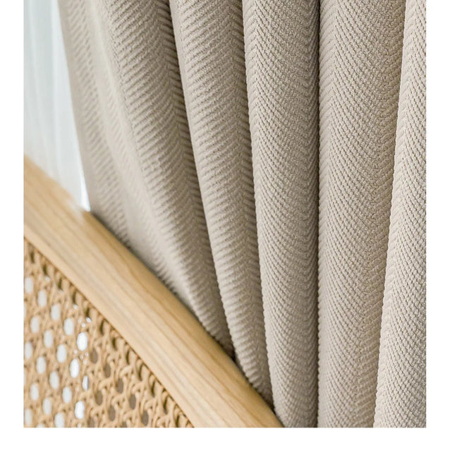 Herringbone Chenille Style Blackout Curtains