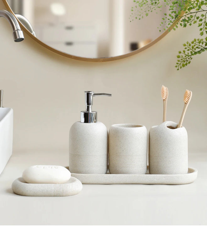 5-piece bathroom accessory set