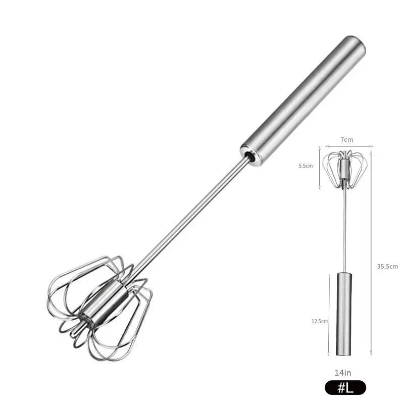 Batidor semiautomático de acero inoxidable – manual, sin batería, ideal para huevos, leche y salsasBatidoresHome & Garden > Kitchen & Dining > Kitchen Tools & Utensils > Whisks