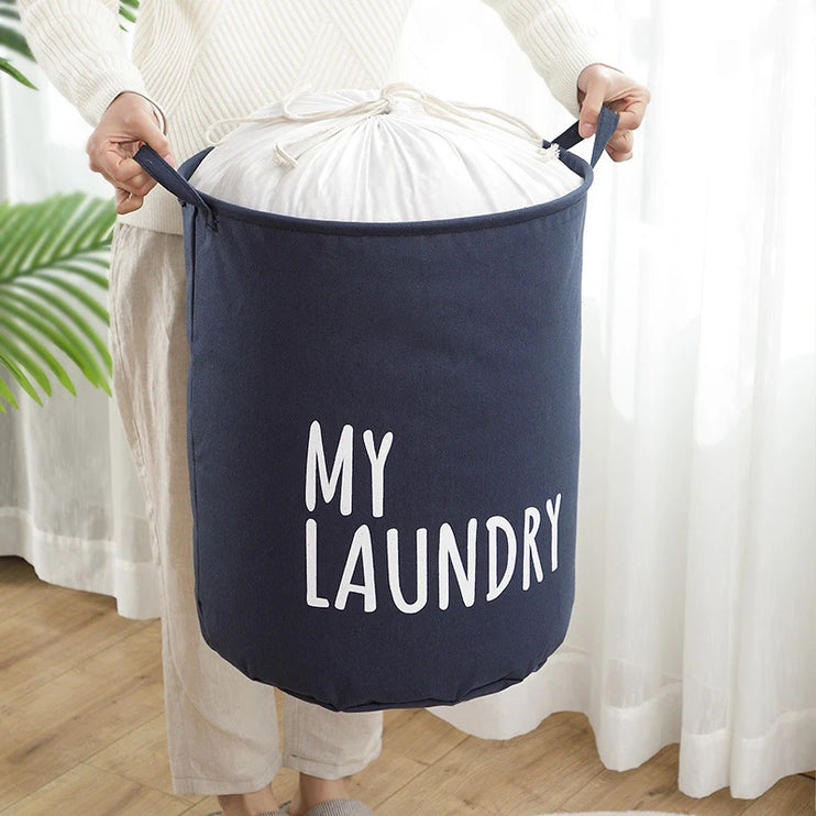 Foldable Waterproof Cotton Linen Basket