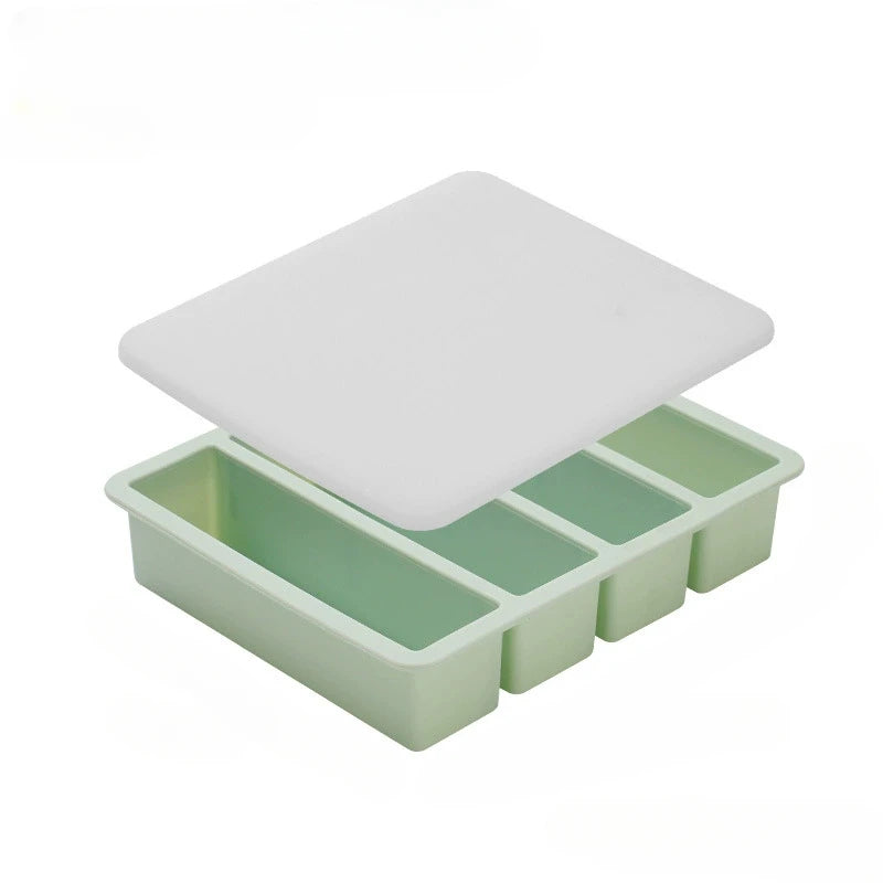Bandeja cubitera con tapa, 4 cavidades para cubitos alargadosCubiterasHome & Garden > Kitchen & Dining > Kitchen Tools & Utensils > Ice Cube Trays