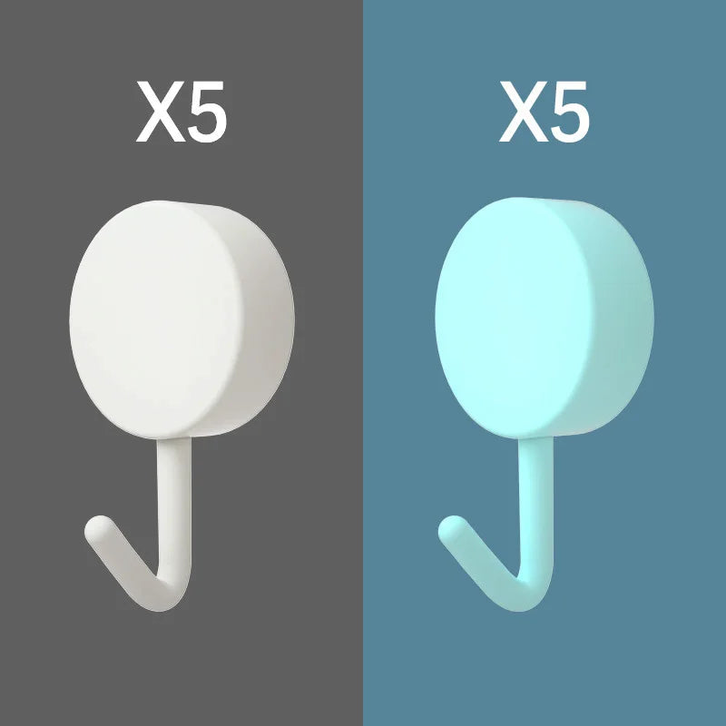 Ganchos de pared autoadhesivos de colores sin agujeros