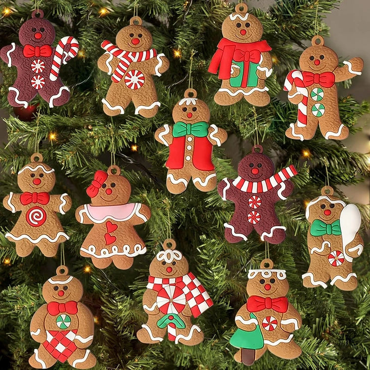 Gingerbread man decorations for Christmas tree