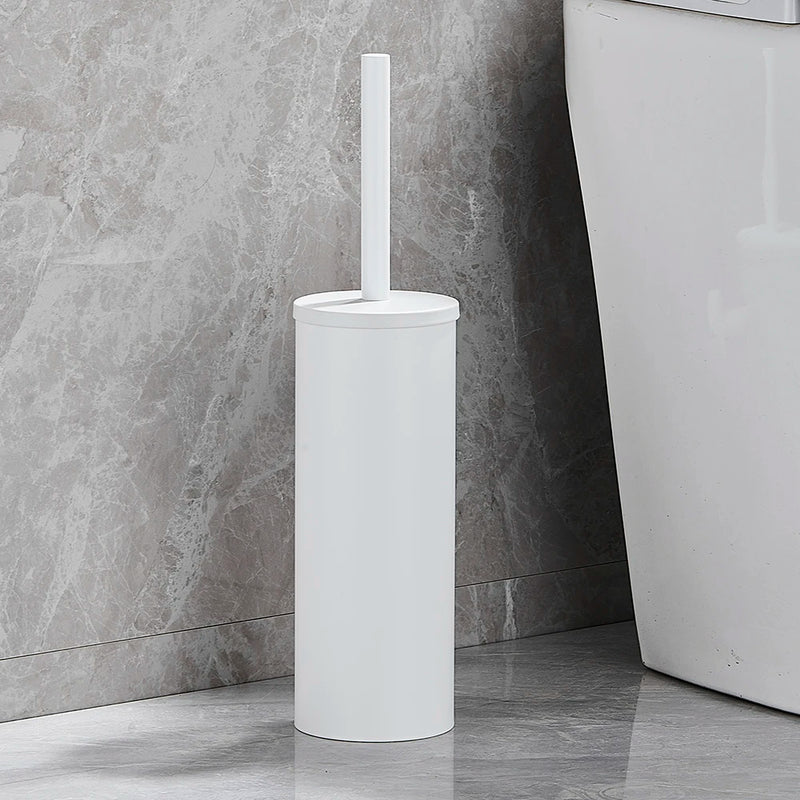 Escobillero de baño de acero inoxidable | mural o de suelo, mango largo y vaso cerrado (FR07)EscobillasHome & Garden > Bathroom Accessories > Toilet Brushes & Holders > Toilet Brushes