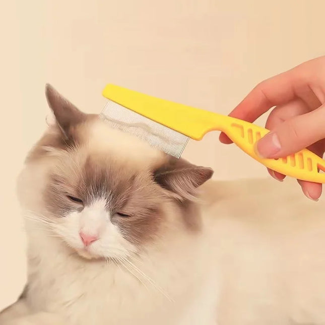 Stainless steel flea comb for pet hair