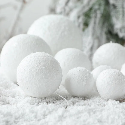 Bola de copo de nieve blanco de espuma 4-10cm