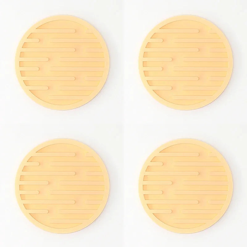 Set de 4 posavasos redondos de silicona antideslizantes de 10 cmPosavasosHome & Garden > Kitchen & Dining > Barware > Coasters
